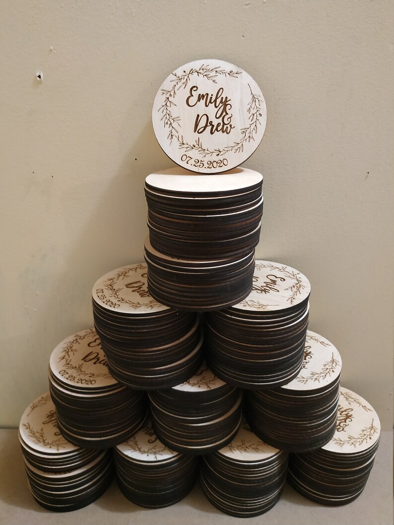 Custom Wedding Coasters Wedding Favors for Guests Save the Etsy