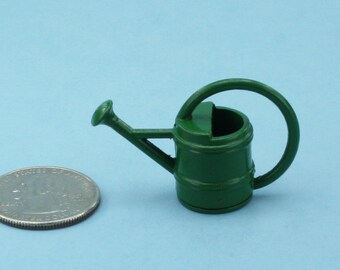 Dollhouse Miniature Green Metal Watering Can for your Miniature Garden | Makes a Great Planter Pot too! #SD2513