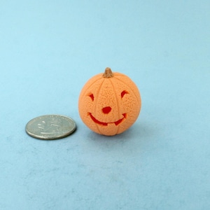 Dollhouse Miniature Hollow Carved Halloween Jacko lantern Pumpkin