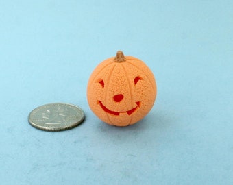 Creepy Dollhouse Miniature Carved Halloween Jacko Lantern Pumpkin You ...