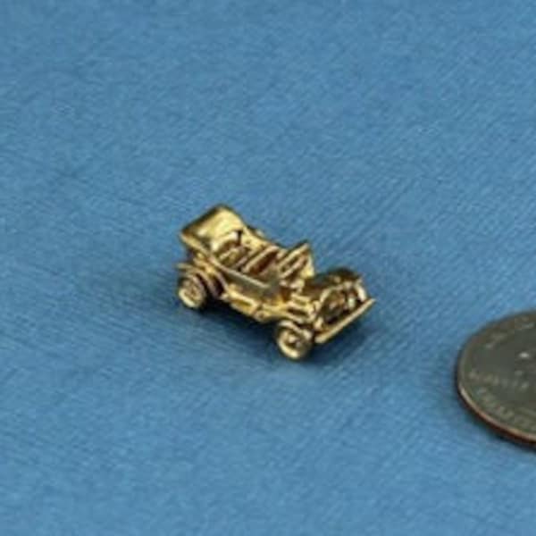 NICE 1:12 Scale Dollhouse Miniature Brass Antique Car Figurine Shelf Sitter #JLM208