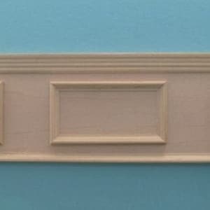 Dollhouse Miniature 1:12 Scale Decorative Natural Wood Wainscoting Panels for Wall Application #WCC88