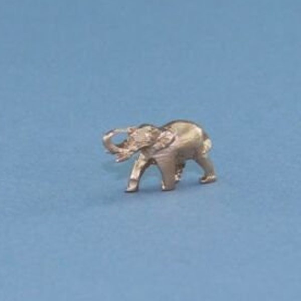 NICE 1:12 Scale Dollhouse Miniature Golden Brass Painted Elephant Figurine Statue #JLM129B