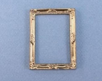 1/12 Scale Beautiful Dollhouse Miniature Fancy Gold Picture Frame #JLM171