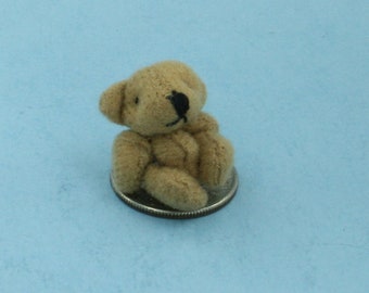 Adorable Dollhouse Miniature Small Stuffed and Jointed Teddy Bear #WCTA235SM