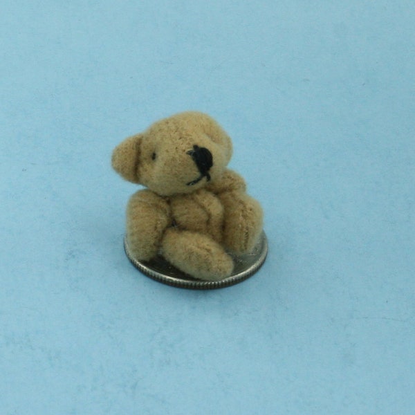 Adorable Dollhouse Miniature Small Stuffed and Jointed Teddy Bear #WCTA235SM