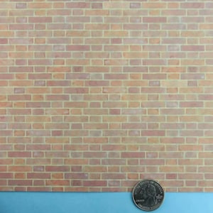 Miniature Faux Brick Wall Printed Wallpaper