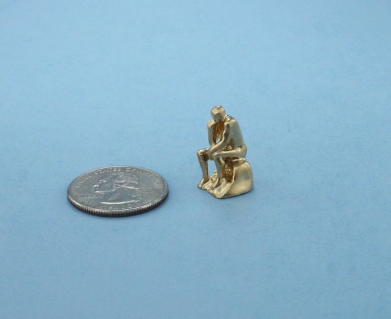 Tiny Dollhouse Miniature "The Thinker" Statue Figurine