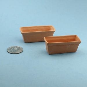 Miniature Terracotta Window Box Style Planter Pair of 2