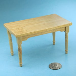 1:12 Scale Dollhouse Miniature Oak Wood Baker&#39;s Table Kitchen Island #WCK24