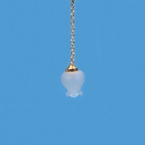 Dollhouse Miniature 12-volt Wired Flower Shade Hanging Ceiling Light #WCEL79