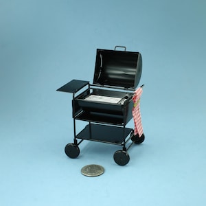 Dollhouse Miniature Outdoor BBQ Charcoal Grill