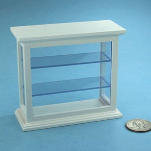 1:12 Scale Dollhouse Miniature White Bakery Display Case Counter for Cakes and Pies #SDF1468