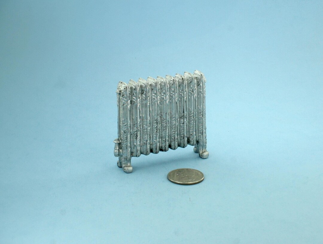 Dollhouse Miniature Decorative Antiqued Silver Heating Register Room ...