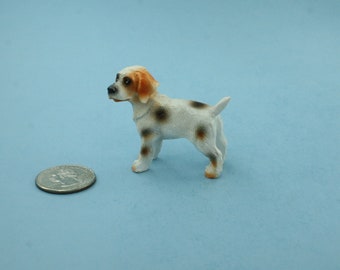 Adorable 1:12 Scale Dollhouse Miniature Realistic Beagle Dog Figurine Painted with Great Detail! #SDA004