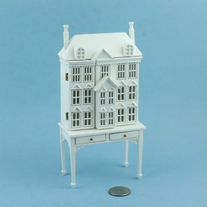 1:144 Scale Victorian 3 Stories Front Opening Miniature Dollhouse for Inside your Dollhouse with Display Table! NEW #ZHW10