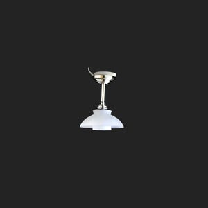 Dollhouse Miniature 12 volt WIRED Modern Chrome Ceiling Light Fixture