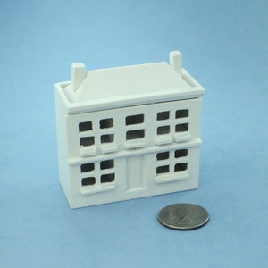Tiny Opening White Wooden Dollhouse with Rooms inside! It&#39;s a Dollhouse for Inside your Dollhouse