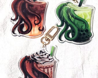 Monster Coffee Drink 3" Acrylic Charm