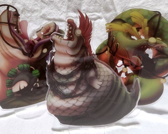 King Salmonid 6" Acrylic Standee - Cohozuna, Horrorboros, Megalodontia