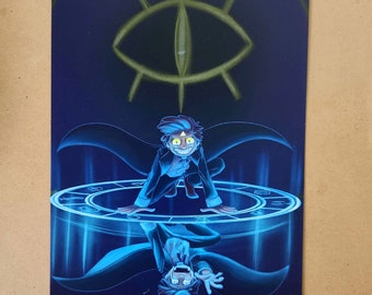 Gravity Falls Bill Cipher, Dipper, Bipper 5x7 Print