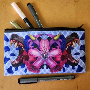 Poisonous Floral Zipper Pouch
