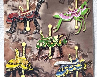 Carousel Bugs 2.5" Enamel Pins