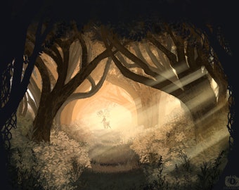 Avistamiento - Fantasía 8.5x11 Impresión