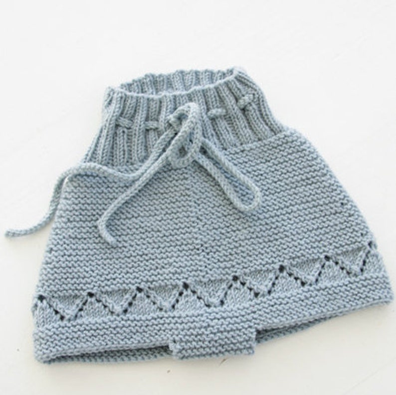 SET knitted baby shorts and slippers with lace pattern and garter stitch in Baby Merino Knitting Pattern shorts PDF Download