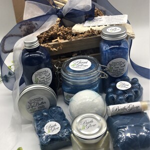 Wood Crate Set (Sea Salt): Spa Gift | Bath Gift | Unique Gift | Gifts For Women | Relaxation  | Bridesmaid Gift | Birthday | Gift For Her