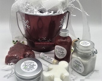 Christmas Basket Set: Spa Gift | Christmas Gift | Unique Gift | Gifts For Women | Relaxation | Holiday | Christmas Decor