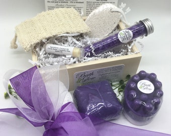Petite Box Set (Lavender): Spa Gift | Bath Gift | Unique Gift | Gifts For Women | Relaxation | Bridesmaid Gift | Birthday | Gift For Her