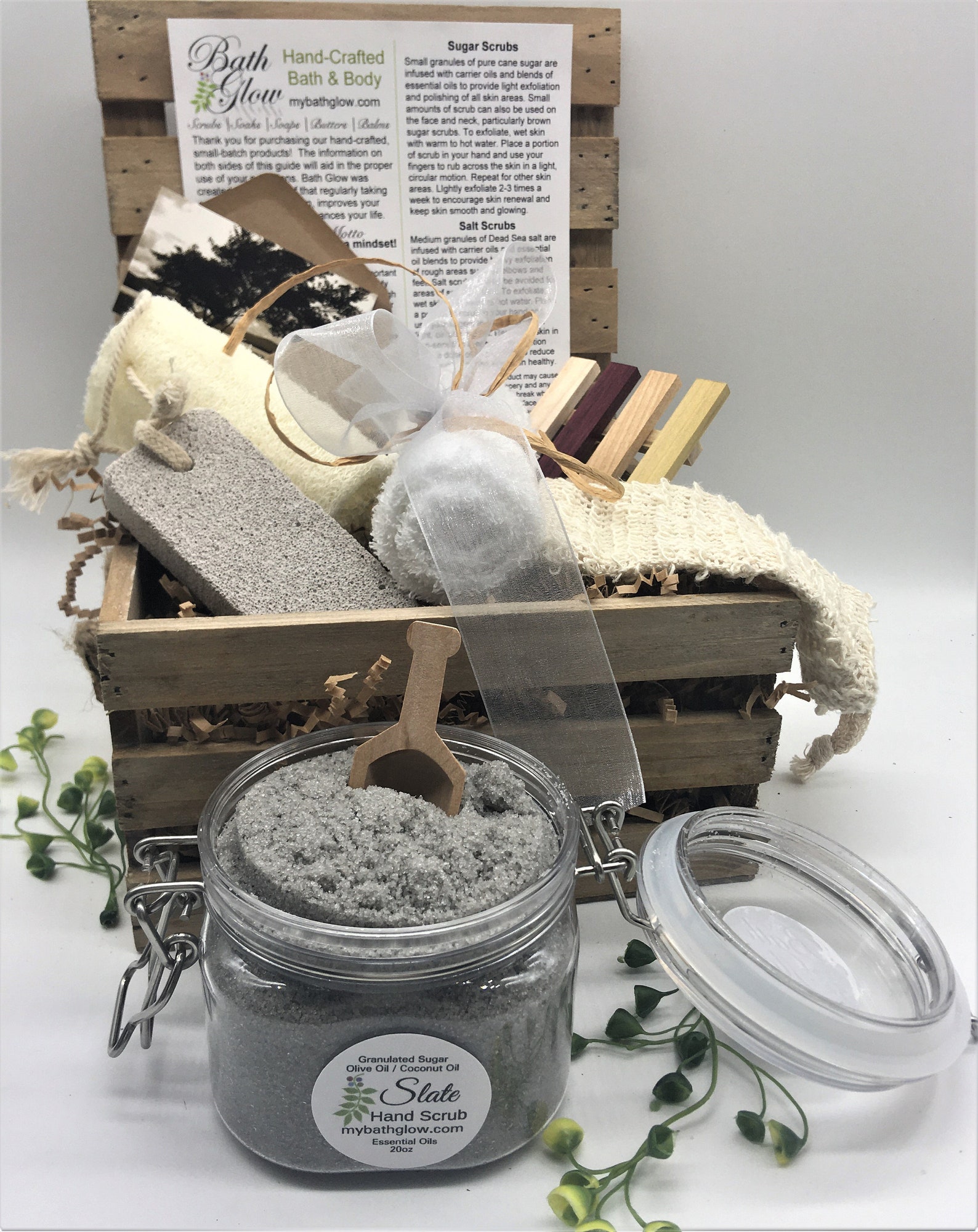 Wood Crate Shower Set Spa Gift Unique Gift Gifts for Him Gifts for Men