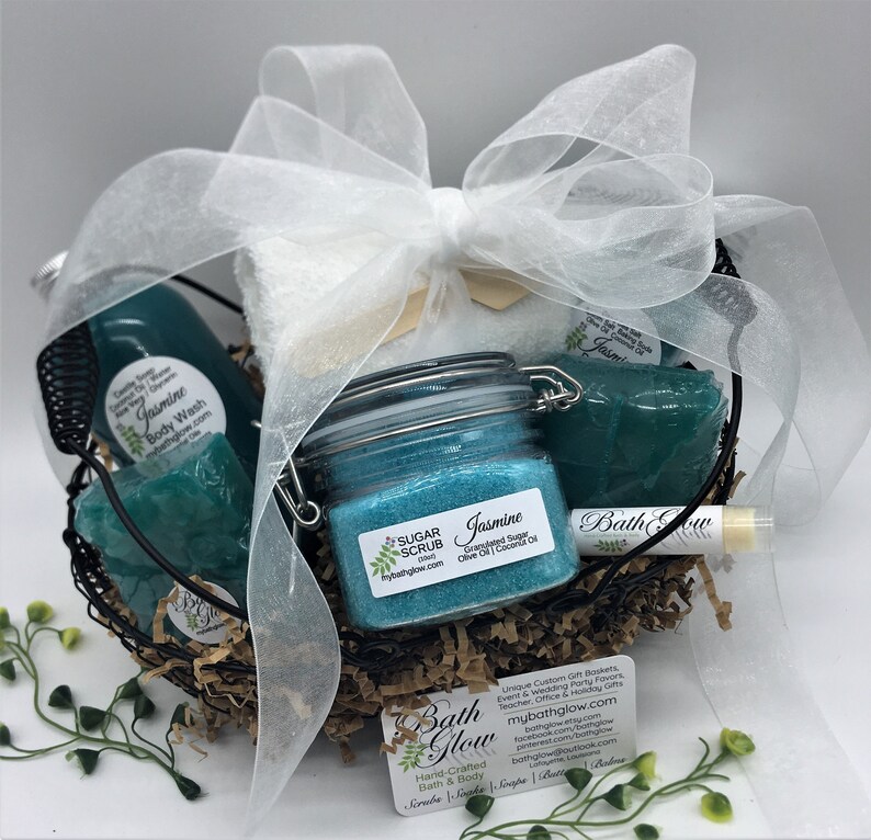 Jasmine Wire Basket Set Spa Gift Bath Gift Unique Gift Etsy