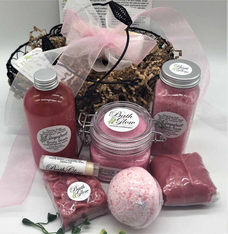 Grapefruit Wire Basket Set Spa Gift Unique Gift Gift for Women Bath