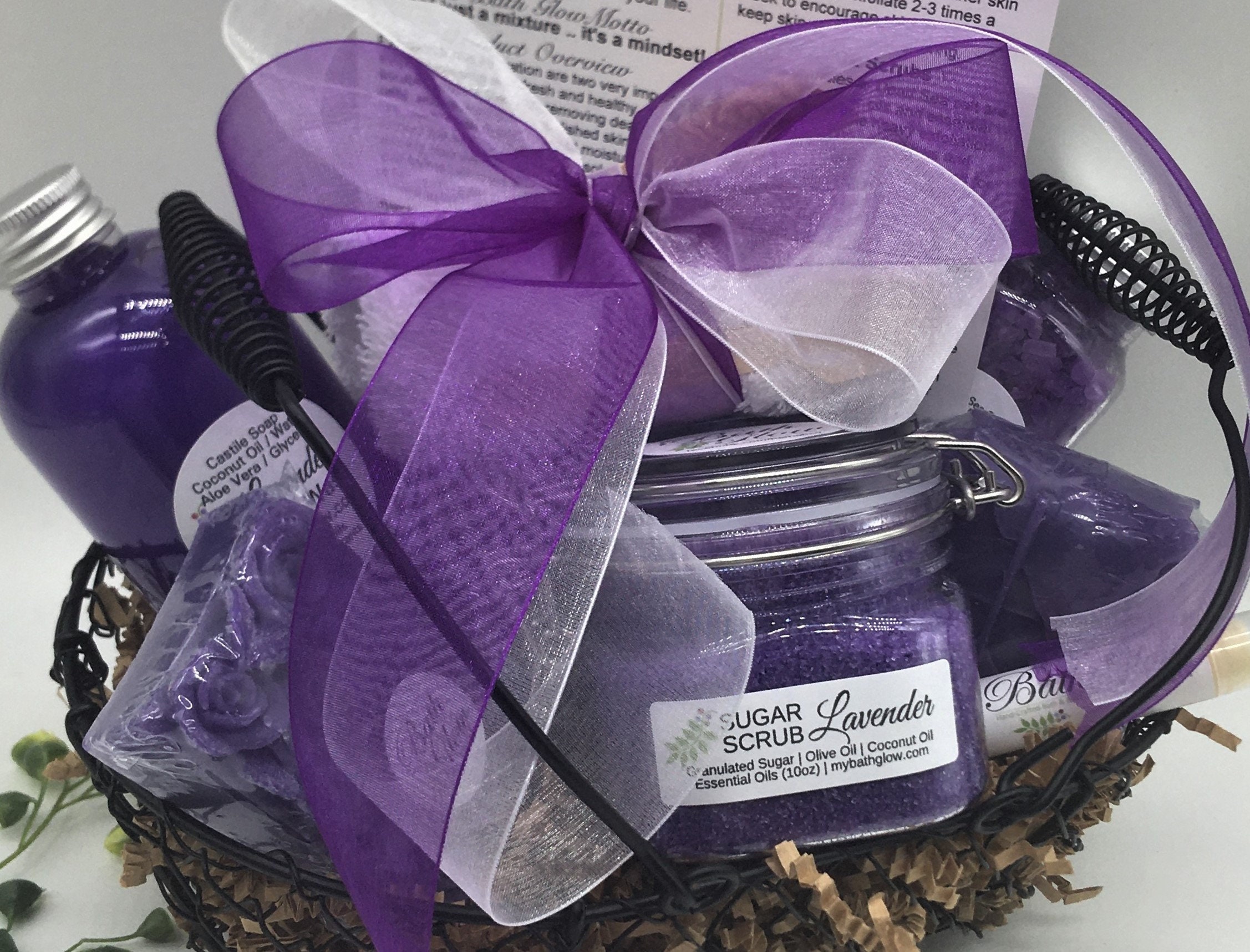 Wire Basket Set lavender Spa Gift Unique Gift Gifts for Etsy