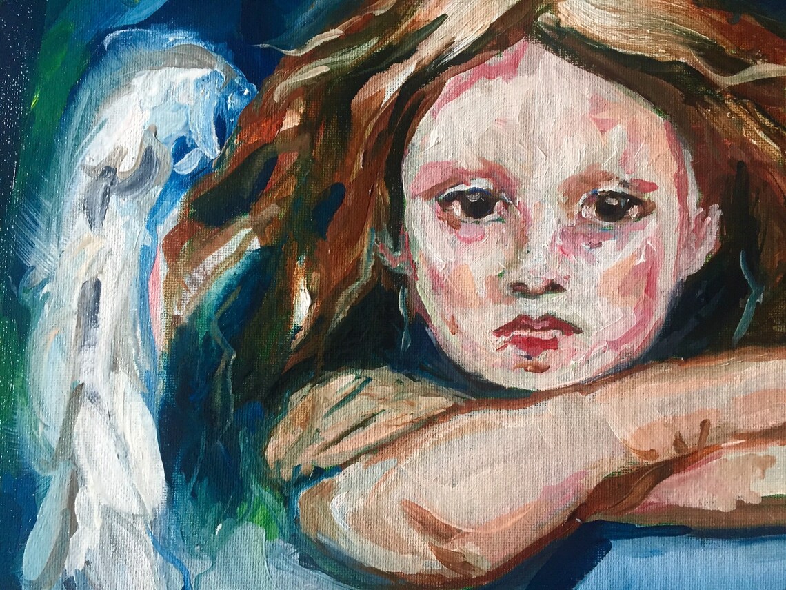 Child Oil Painting Original Oil Painting Figurative Etsy