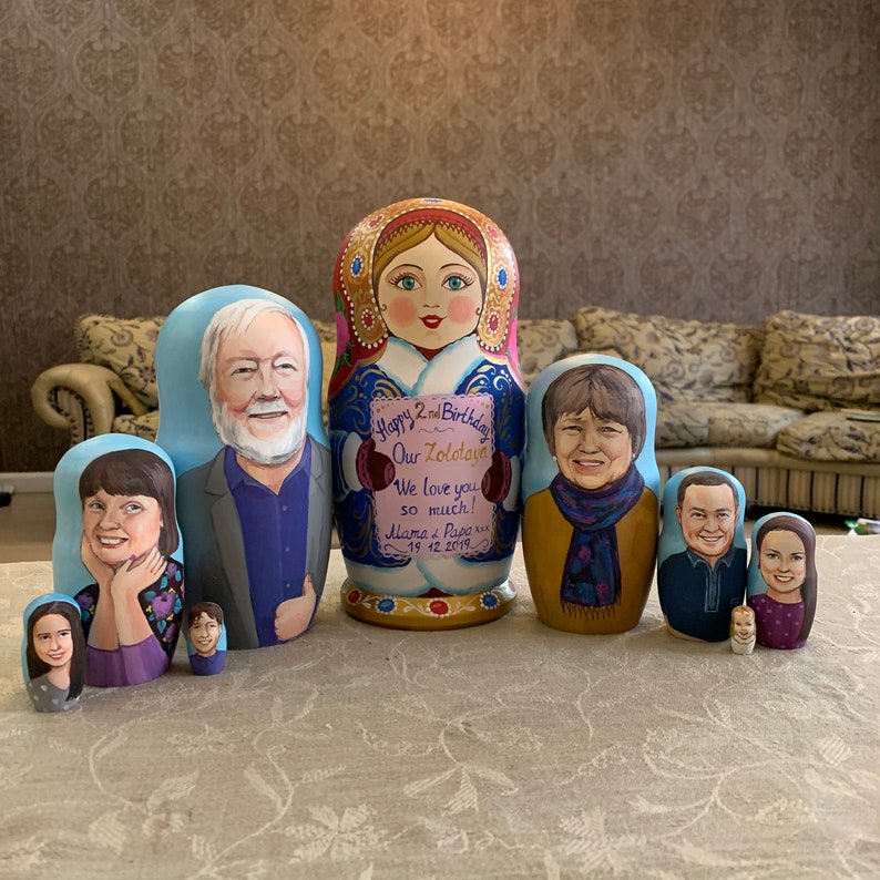 Custom nesting dolls by photo Etsy