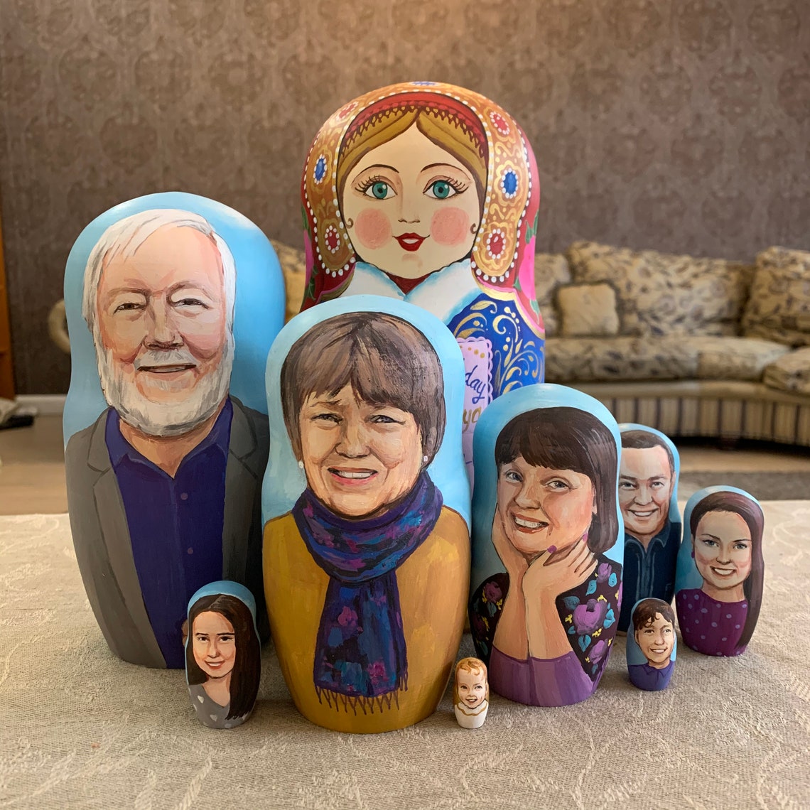 Custom nesting dolls by photo Etsy