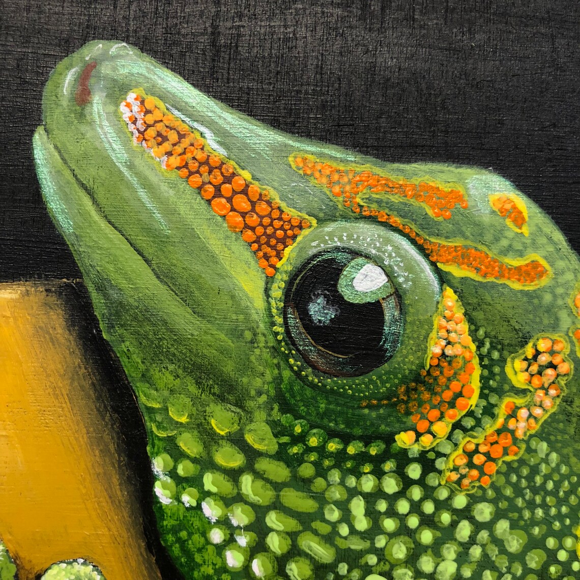 Day Lizard Painting, Acrylic Lizard Painting, Animal Painting, Acrylic