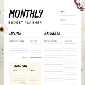 Monthly Budget Planner Template, Printable Paycheck Budget Planner, Budget Binder, Budget Printable Template