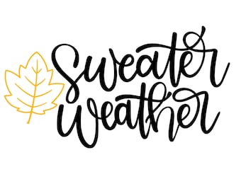 Sweater Weather Vinyl Decal Fall Design