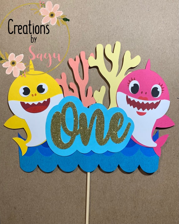 Baby Shark Cake Topper 1st Birthday Baby Shark Etsy Baby Shark Cake Topper 1st Birthday Baby Shark Etsy