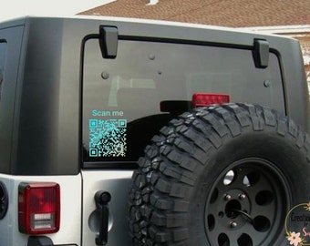 Custom QR Code Vinyl Decal: Business Car Website