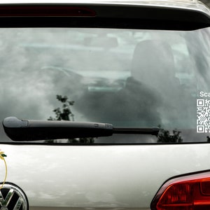 Windscreen Qr Code Sticker Custom QR Code Vinyl Decal: Business Car Website - Etsy