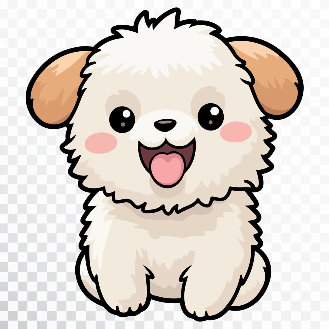 20 PNG Cute Puppy / Dog Birthday Digital Bundle / Kawaii Pet Sticker ...