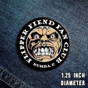 Flipper Fiend #2 Pinball Button 1.25&quot;