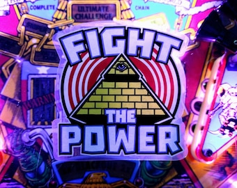 Fight The Power スクリーン印刷ビニールピンボールステッカー トワイライトゾーン
