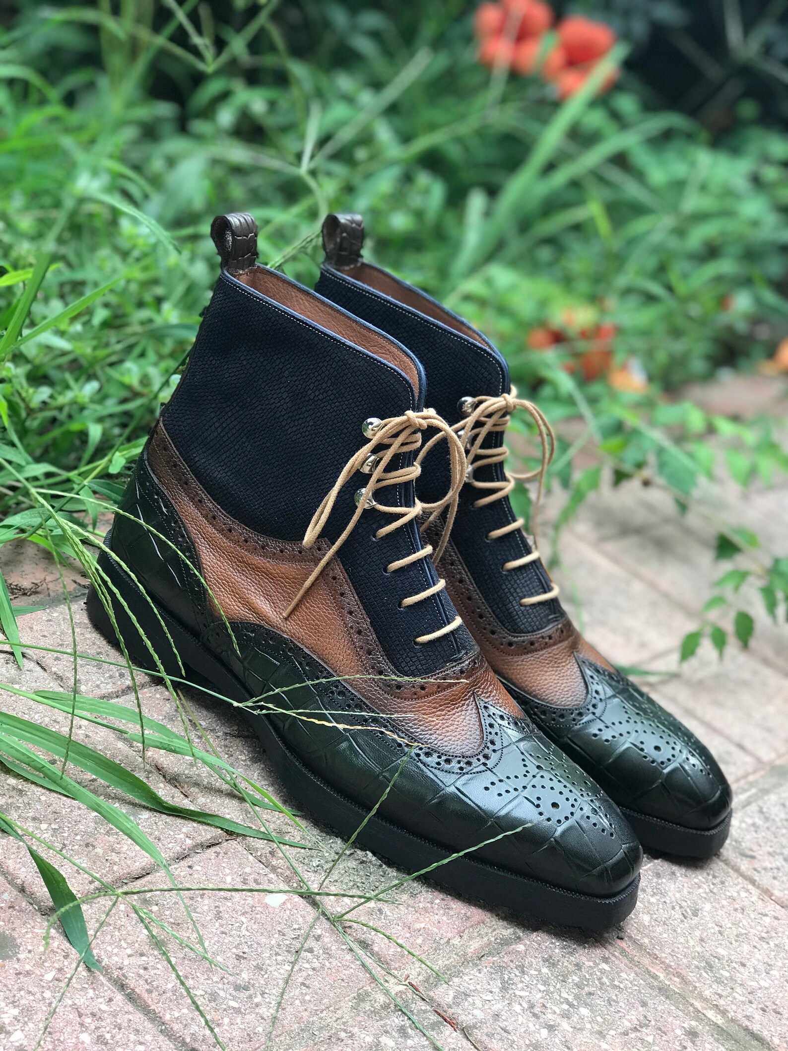 wingtip shoes with rubber soles