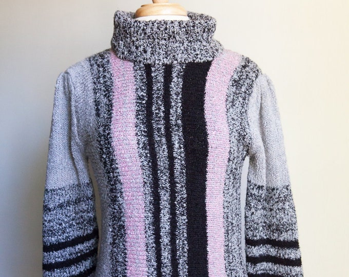 vintage striped turtleneck sweater